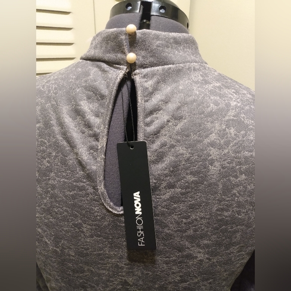 🔥 NWT 🔥 Fashion Nova Wild Thoughts Suede Cutout Top Women's Size 2X - Picture 3 of 7